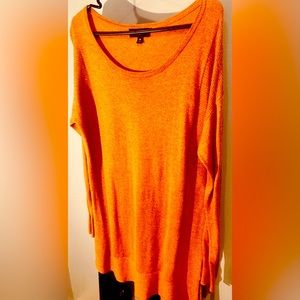 Mossimo Medium Women’s round neck long orange sweater